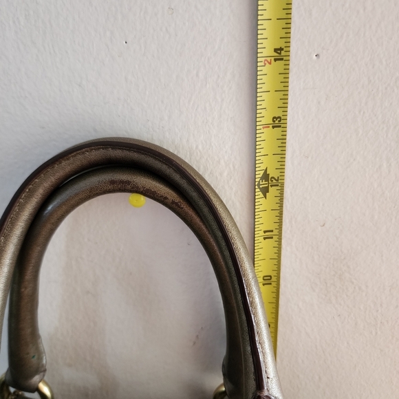 Coach Ashley Convertible Leather Metallic Satchel Handbag Purse F15445 - Picture 16 of 16